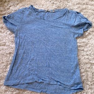 Athletes Linen Top with Key Hole Twist shoulders